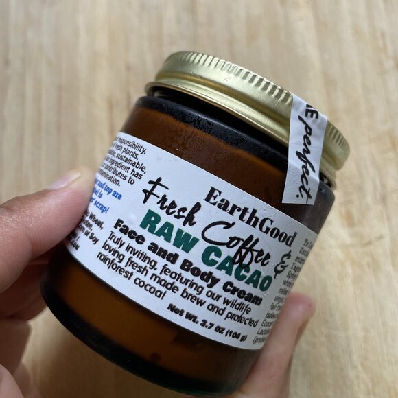 EarthGood Coffee Cacao Face & Body Cream Lotion: Ethical, Sustainable, USA made - Picture 7 of 8